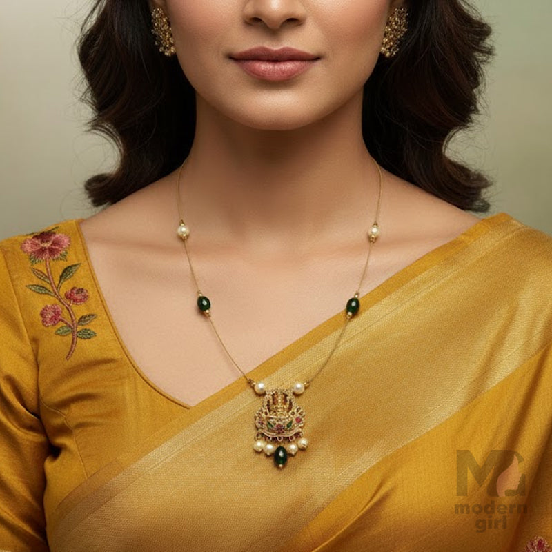 Temple Lakshmi Charm Invisible Chain/