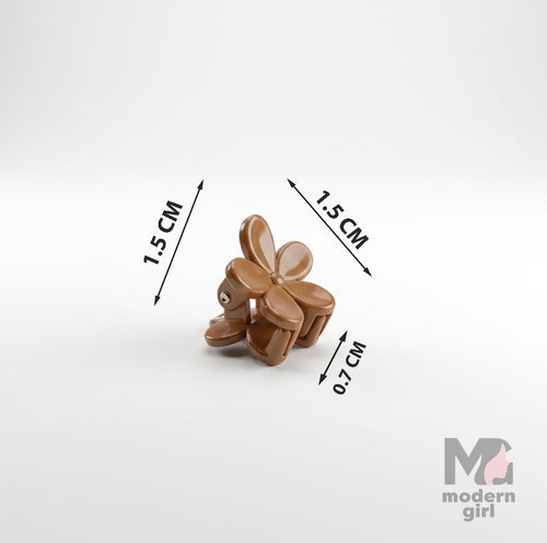 Cute Flower Mini Hair Clip - 6 pieces