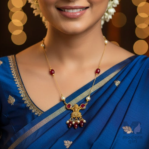 Traditional Lakshmi Pendant Invisible Chain