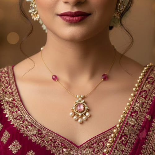 Royal Pink Glow Invisible Necklace