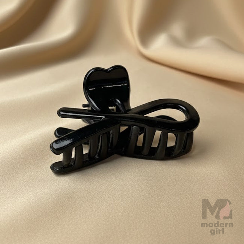 Black Heart Shape Hair Claw Clip