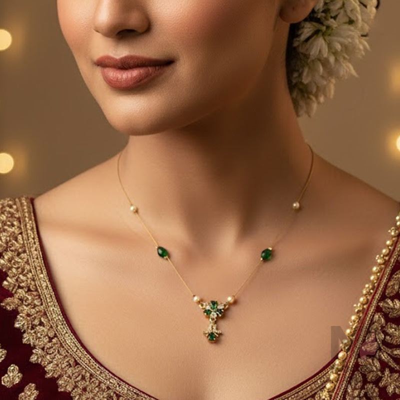 Flower Stoned Invisible Chain