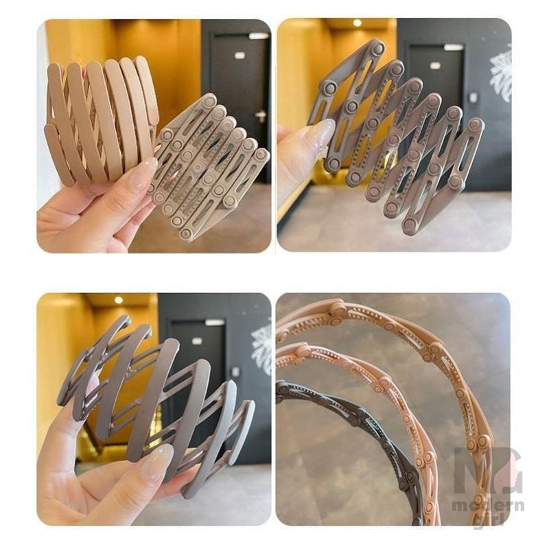Foldable Hair Clip & Zigzag Hair Band Set –  Hair Accessories for Women & Girls