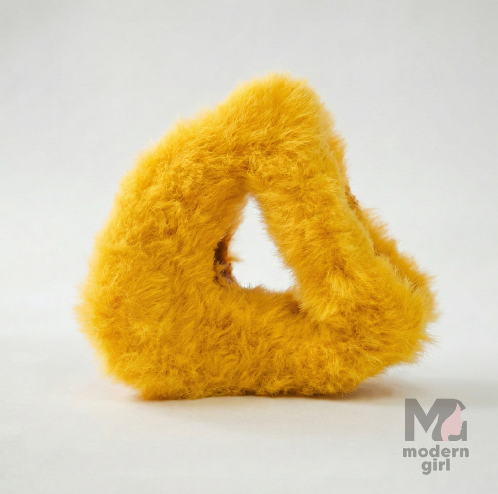 Fluffy Fur Hair Claw Clip