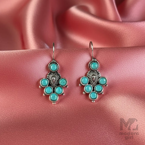 Turquoise Bloom Vintage Earrings