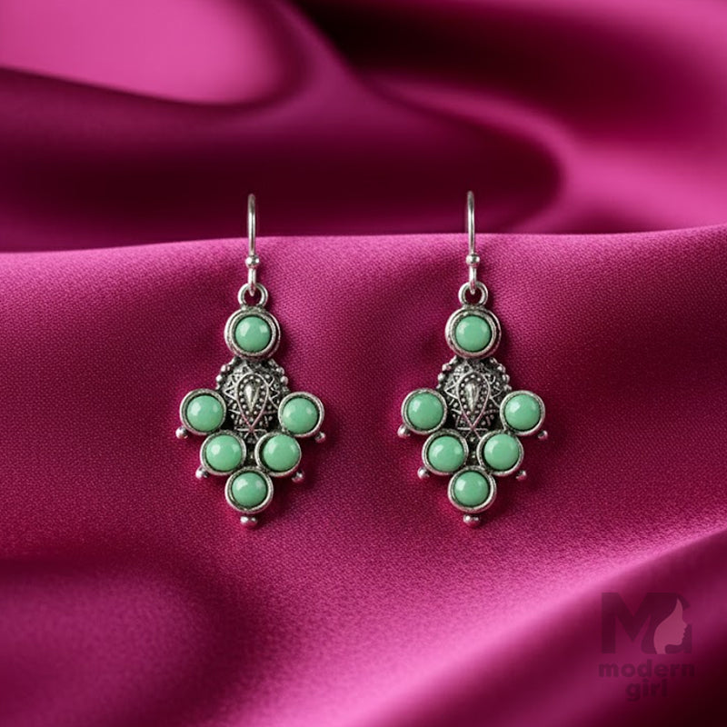 Turquoise Bloom Vintage Earrings