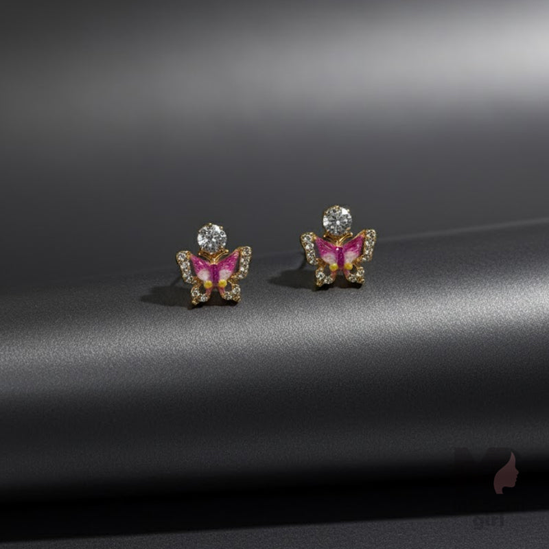 Butterfly Crystal Stud Earrings