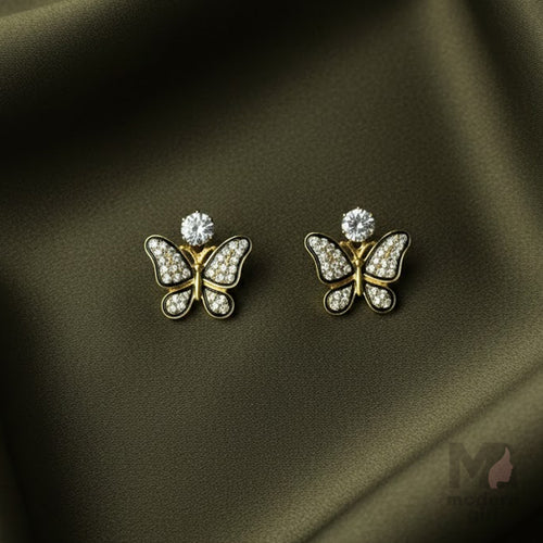 Butterfly Crystal Stud Earrings