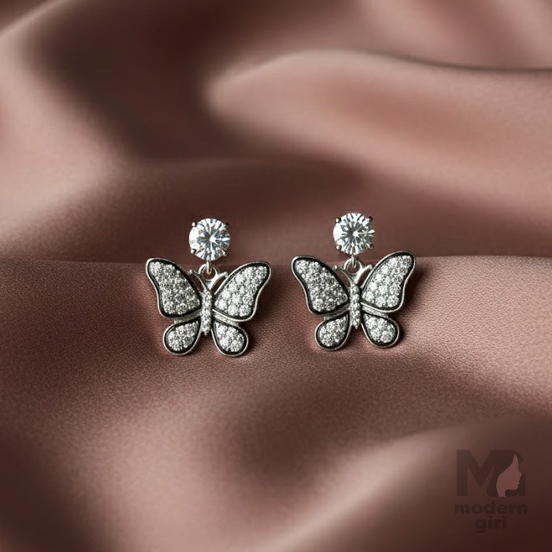 Butterfly Crystal Stud Earrings