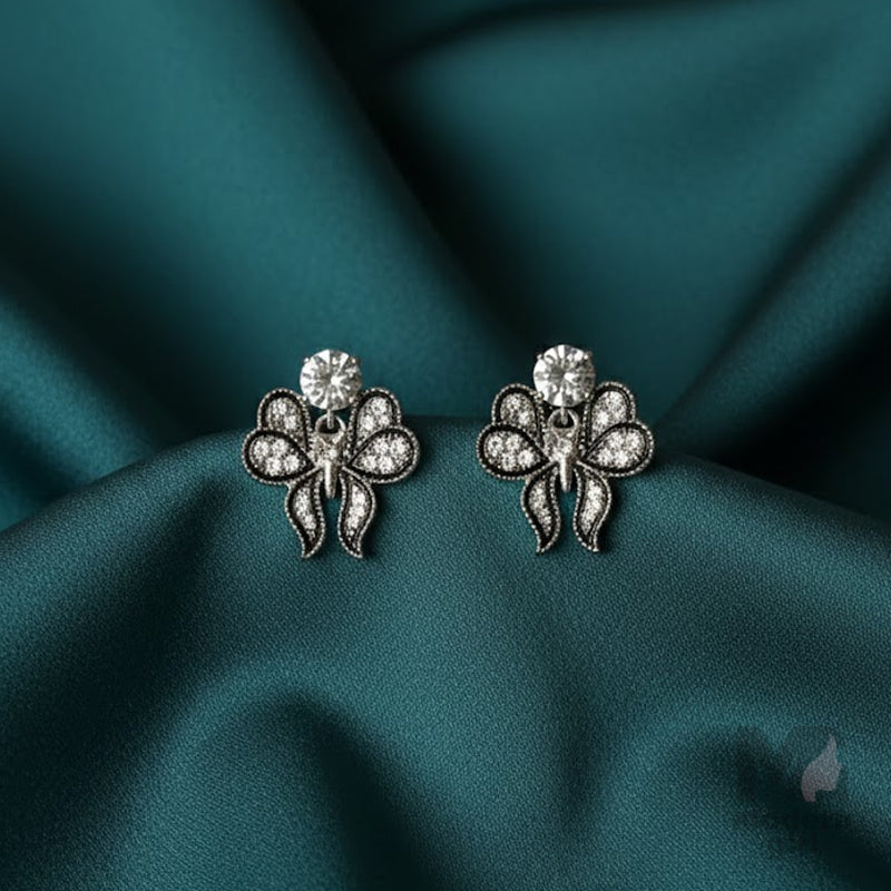Premium Bow Butterfly Crystal Stud Earrings