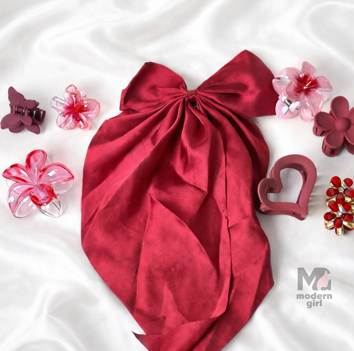 Romantic Red  Hair Accessory Gift Combo Set