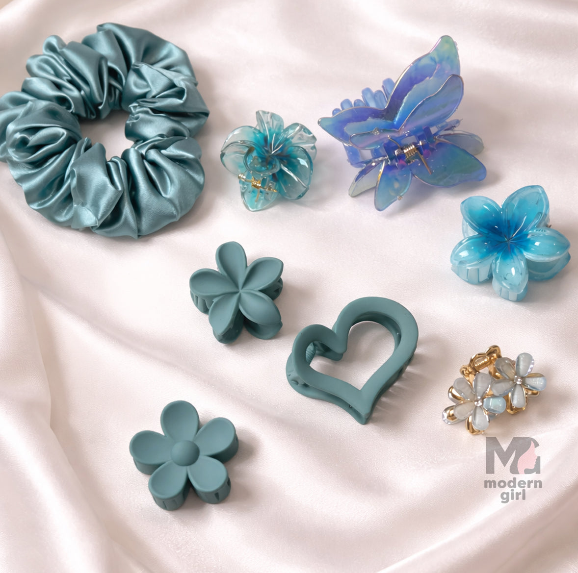 Ocean Bloom Hair Accessory combp  -sky blue