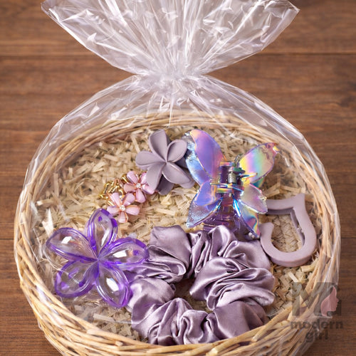 Premium Purple Hair Accessories Gift Hamper – 6 Pc Set