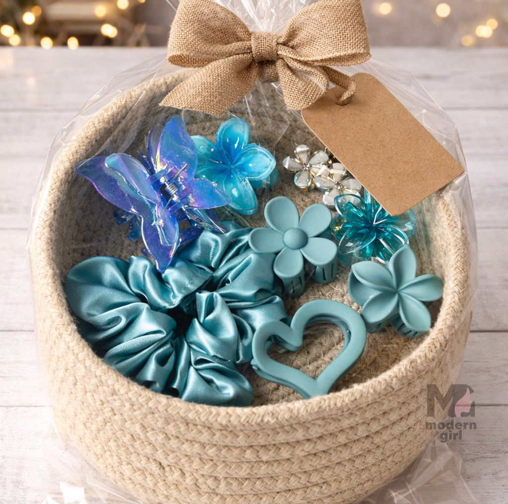 Ocean Bloom Hair Accessory combp  -sky blue