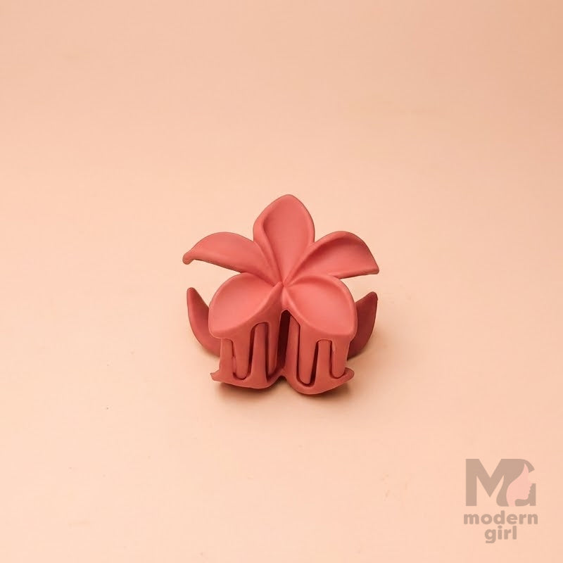 Mini Matte Floral Hair Claw Clip