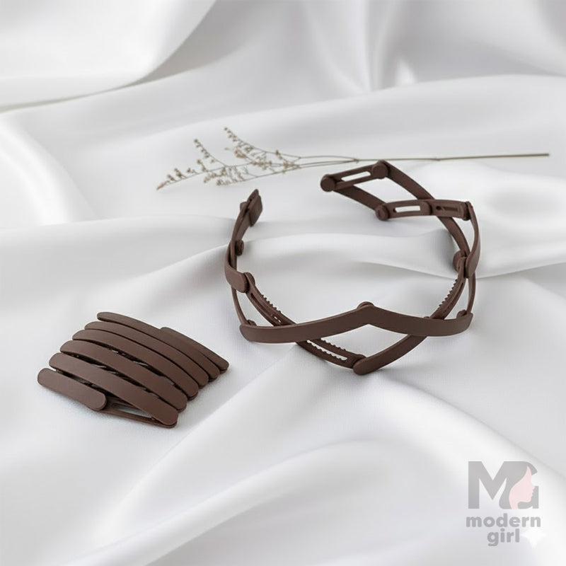 Foldable Hair Clip & Zigzag Hair Band Set –  Hair Accessories for Women & Girls