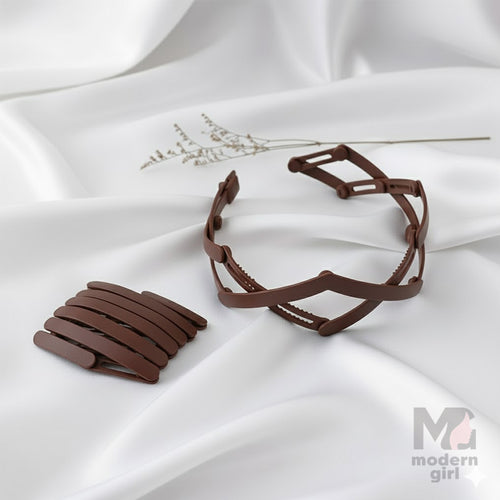 Foldable Hair Clip & Zigzag Hair Band Set –  Hair Accessories for Women & Girls