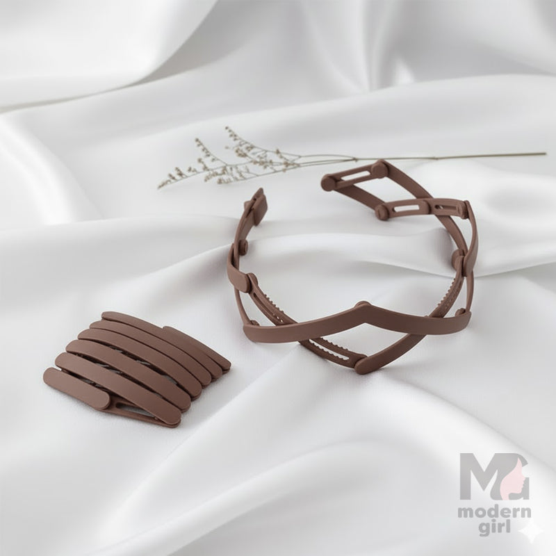Foldable Hair Clip & Zigzag Hair Band Set –  Hair Accessories for Women & Girls