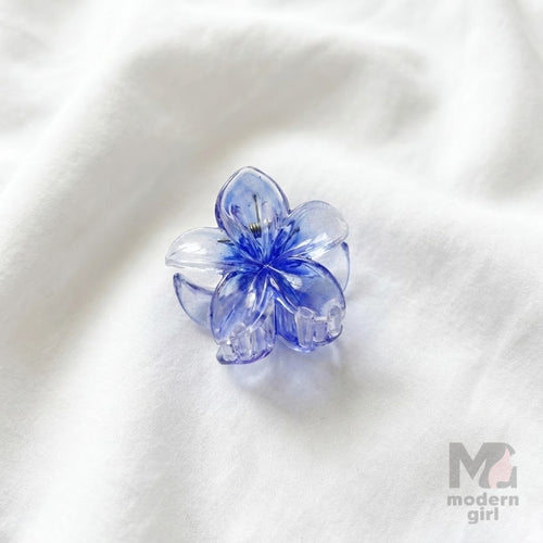 Floral Transparent Hair Claw Clip