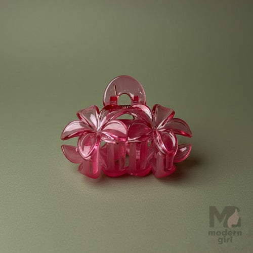 Frosted Pearl Blossom Hair Claw Clip