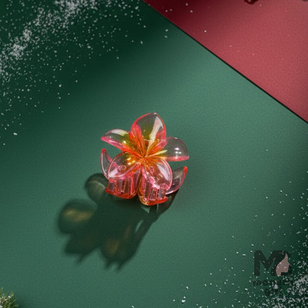 Crystal Flower Hair Claw Clip – Dual Tone