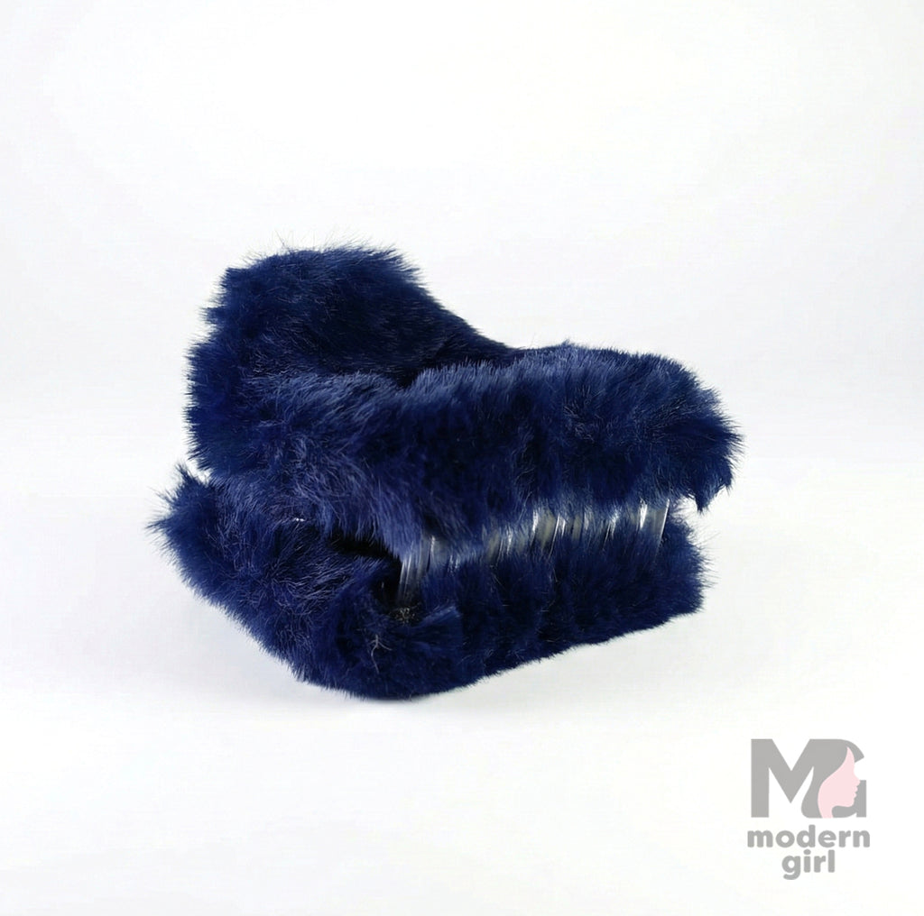 Fluffy Fur Hair Claw Clip