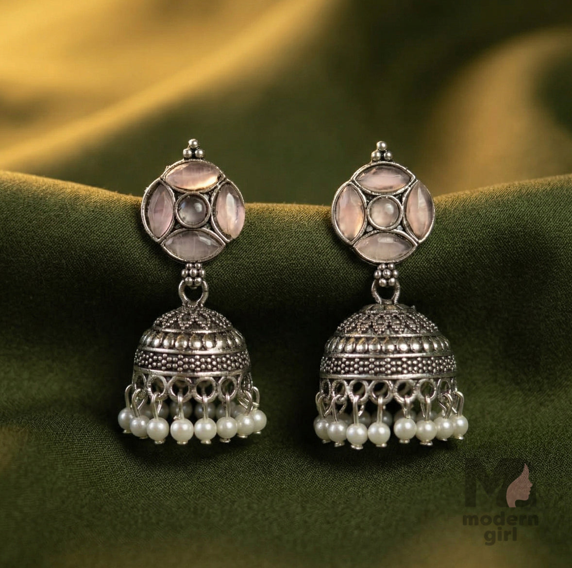 Ruby Jhumka Earrings