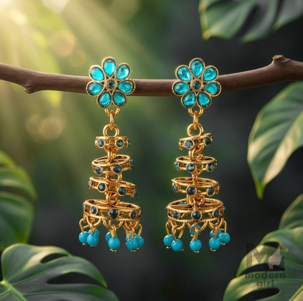 Floral Heritage Spiral Earrings