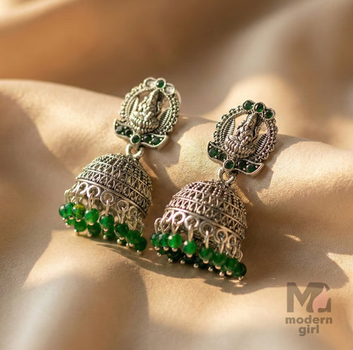 Lakshmi Temple Jhumka Earrings for Women | Traditional Designer Pearl Drop Jewelry