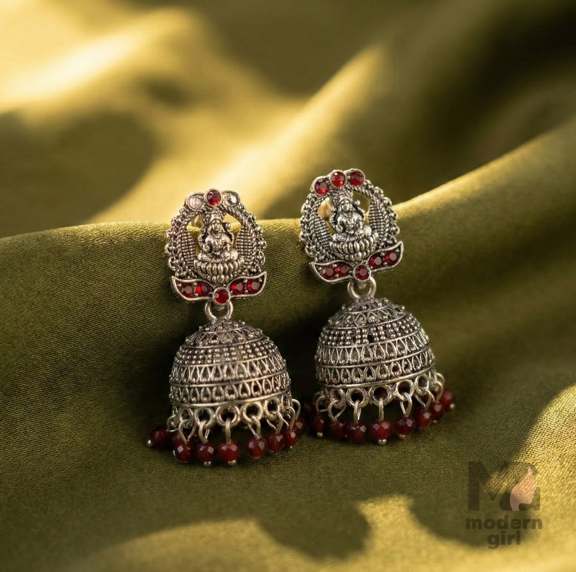 Lakshmi Temple Jhumka Earrings for Women | Traditional Designer Pearl Drop Jewelry