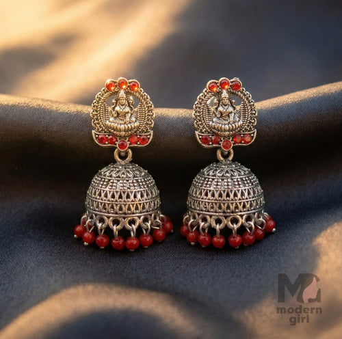 Lakshmi Temple Jhumka Earrings for Women | Traditional Designer Pearl Drop Jewelry