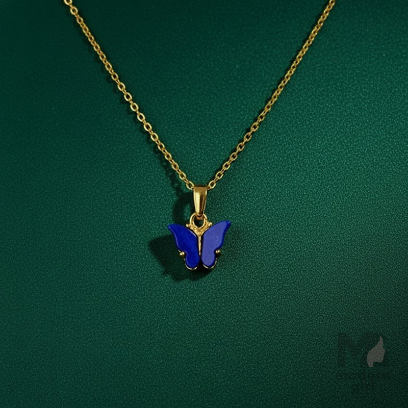 Butterfly Beads Gold-plated Necklace