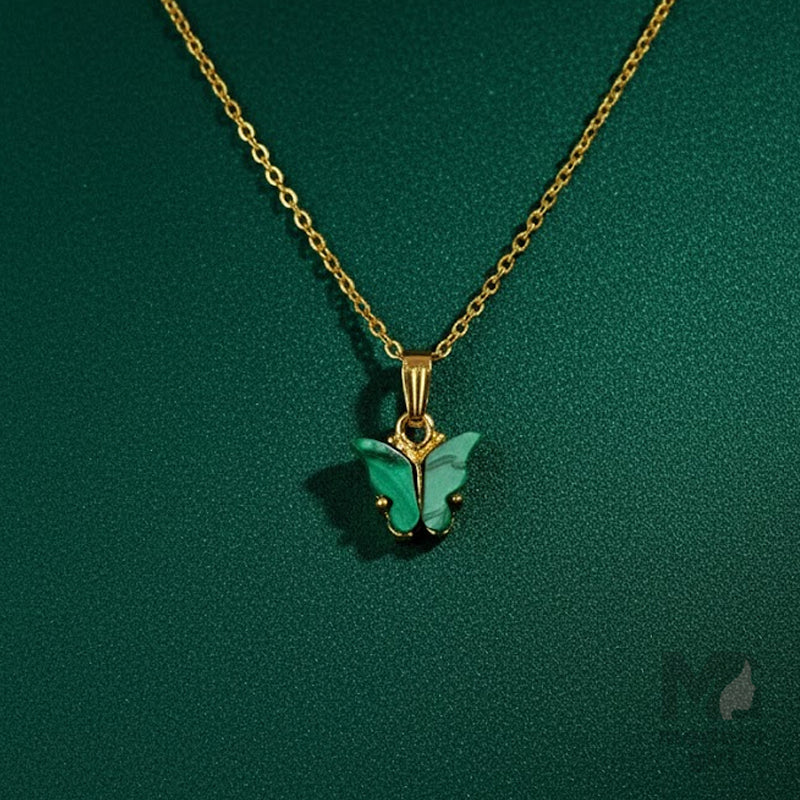 Butterfly Beads Gold-plated Necklace