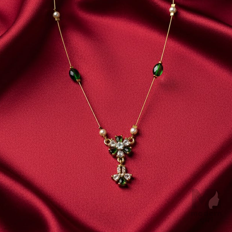 Flower Stoned Invisible Chain