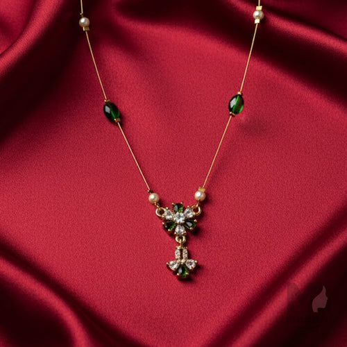 Flower Stoned Invisible Chain