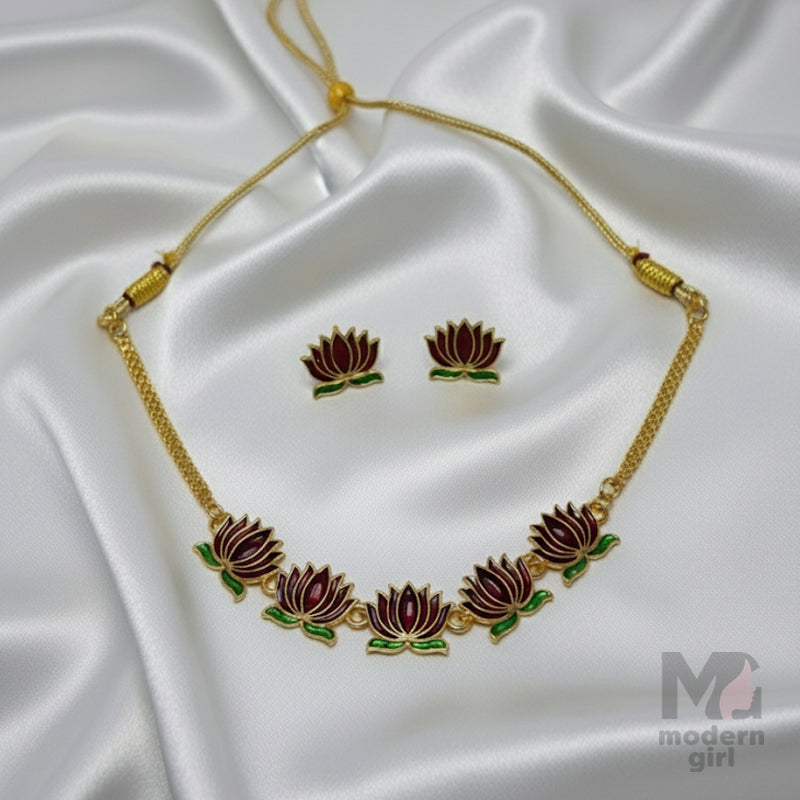 Lotus Bloom Necklace Set