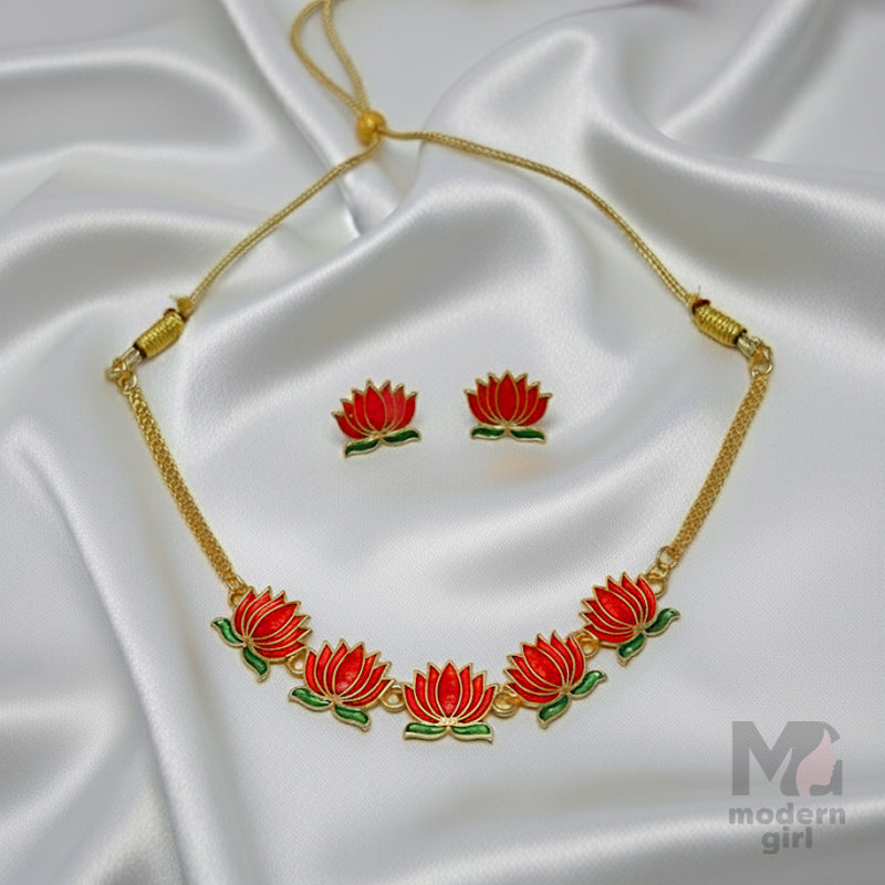 Lotus Bloom Necklace Set