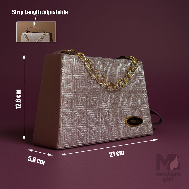Luxury Designer Handbag for Women – Elegant Box Bag with Gold Chain