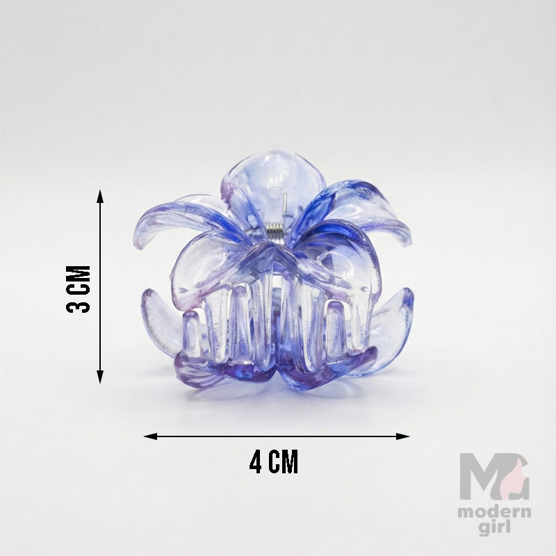 Floral Transparent Hair Claw Clip