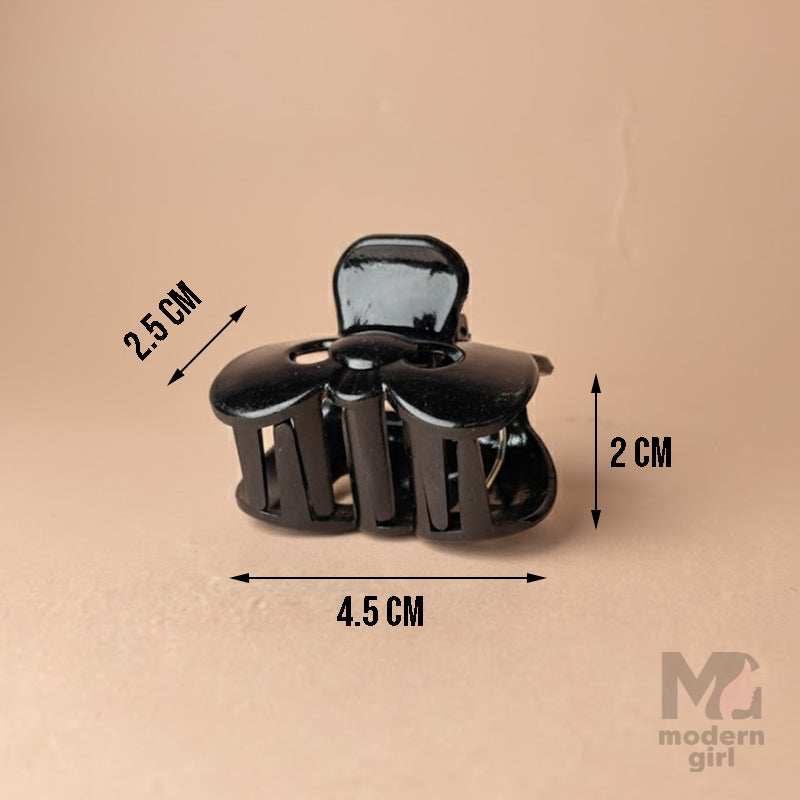 Black Glossy Mini Hair Claw Clip