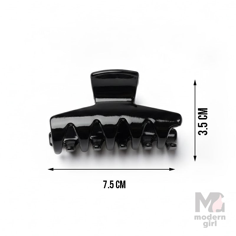 Classic Glossy Black Hair Claw Clip – Strong Grip & Everyday Styling