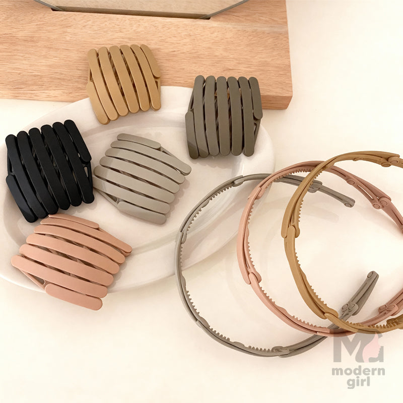 Foldable Hair Clip & Zigzag Hair Band Set –  Hair Accessories for Women & Girls