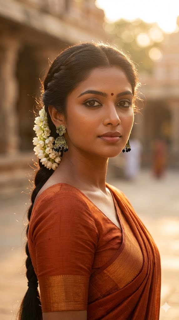 Golden Floral Dome Jhumka