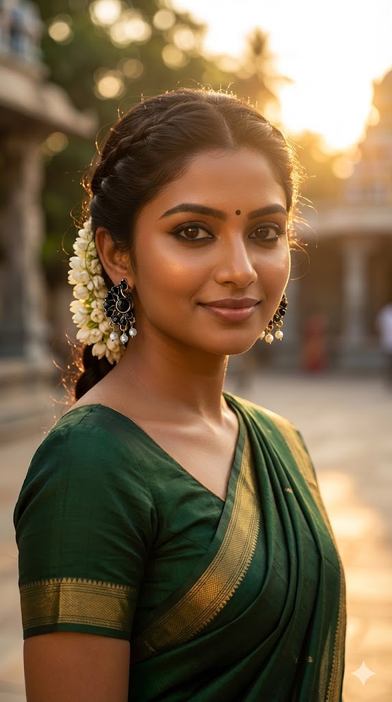 Peacock Stud Earrings with Silver Beads