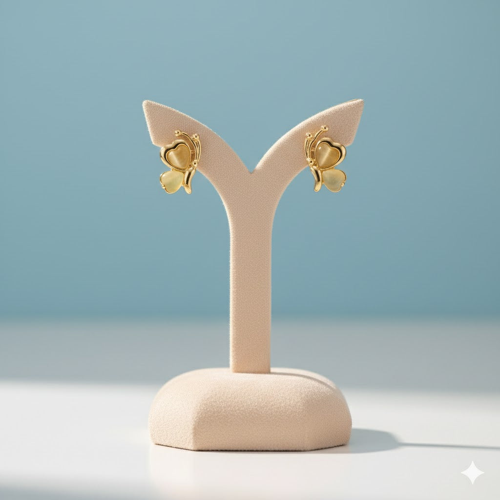 Pearl Glow Butterfly Studs